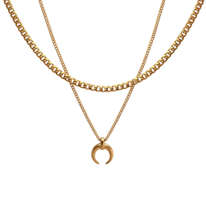 Collar Double Moon - Lumina