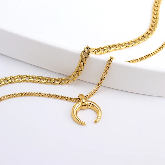 Collar Double Moon - Lumina