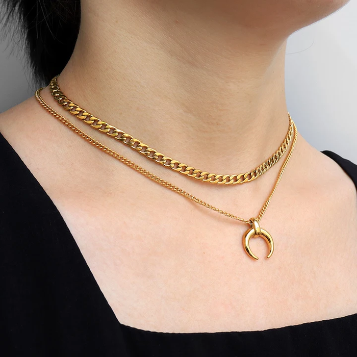 Collar Double Moon - Lumina