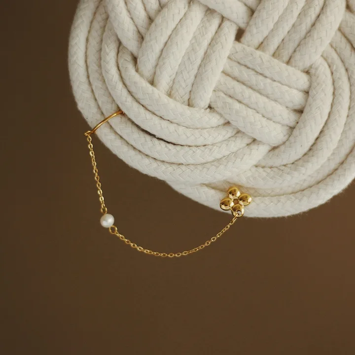 Arete Flower Earcuff - Lumina