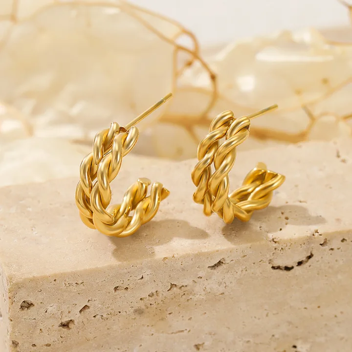 Aretes Braided Charm - Lumina