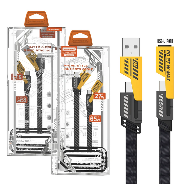 Cable SOMOSTEL SMS-BJ15 datos USB 4 en 1