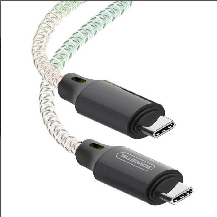 Cable SOMOSTEL SMS-BY06 tipo C a tipo C PD RGB