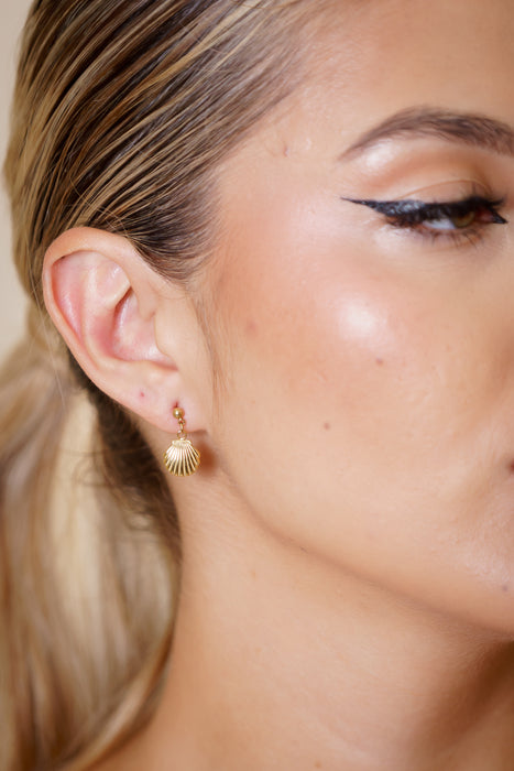 Aretes Shell Charm - Lumina