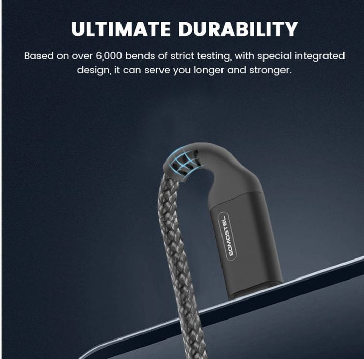Cable SOMOSTEL SMS-BW17 tipo C a tipo C